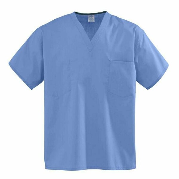 Medline Premier Cloth Scrub Top, X Large, Set In Sleeves, Ceil, Fashion Seal Color Coding 710PTHXL-CF